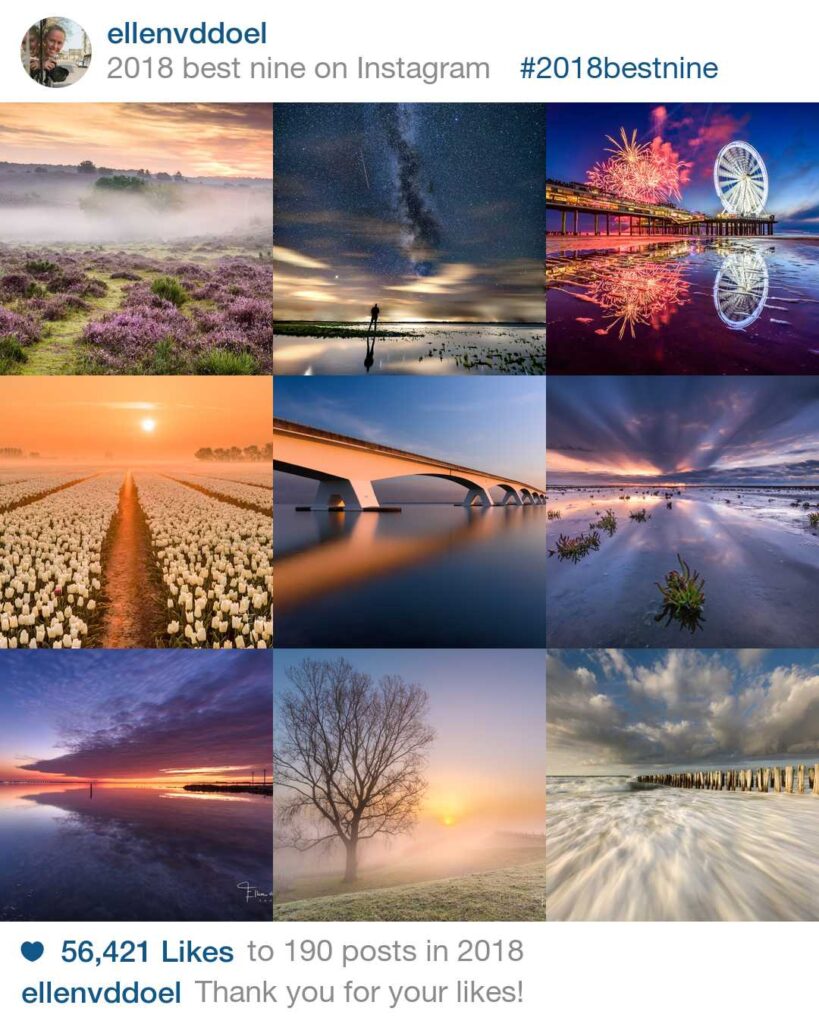 #2018bestnine van Instagram